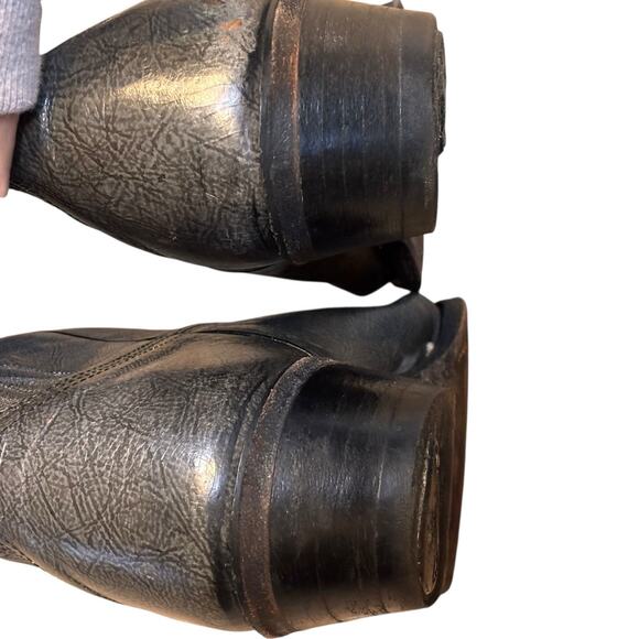 Nocona 43511 Gray Leather Cowboy Boots Men's 10.5 D Vintage Western USA Made - Picture 8 of 11